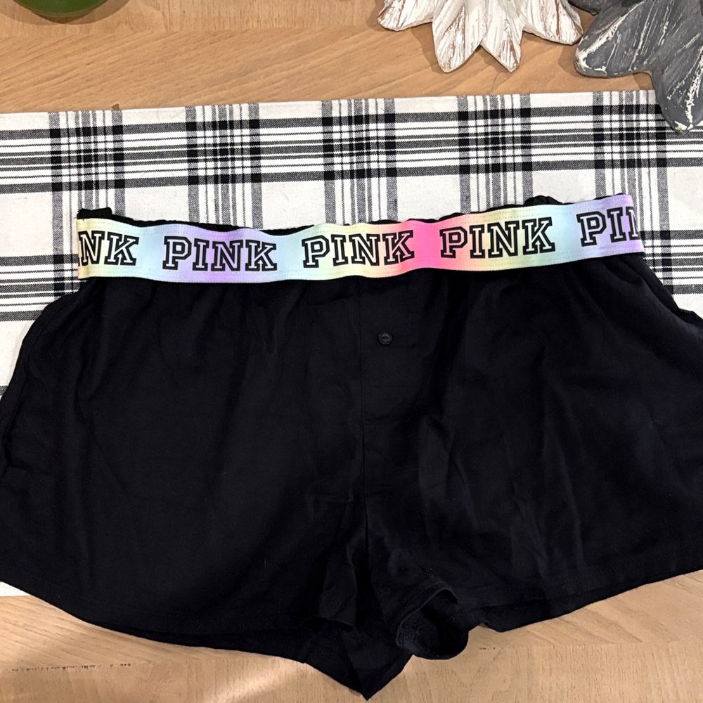 PINK Black Boxer Shorts